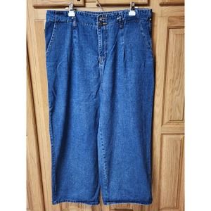 Fashion Nova Women's Wide Leg Blue Jeans.
